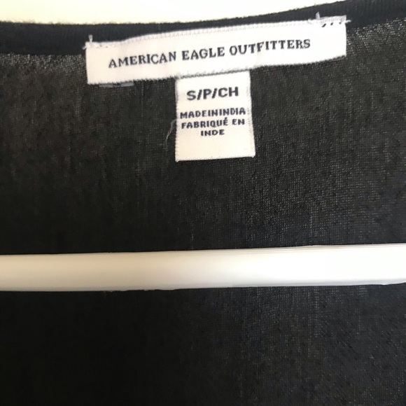 Black tie up front blouse - Picture 3 of 6